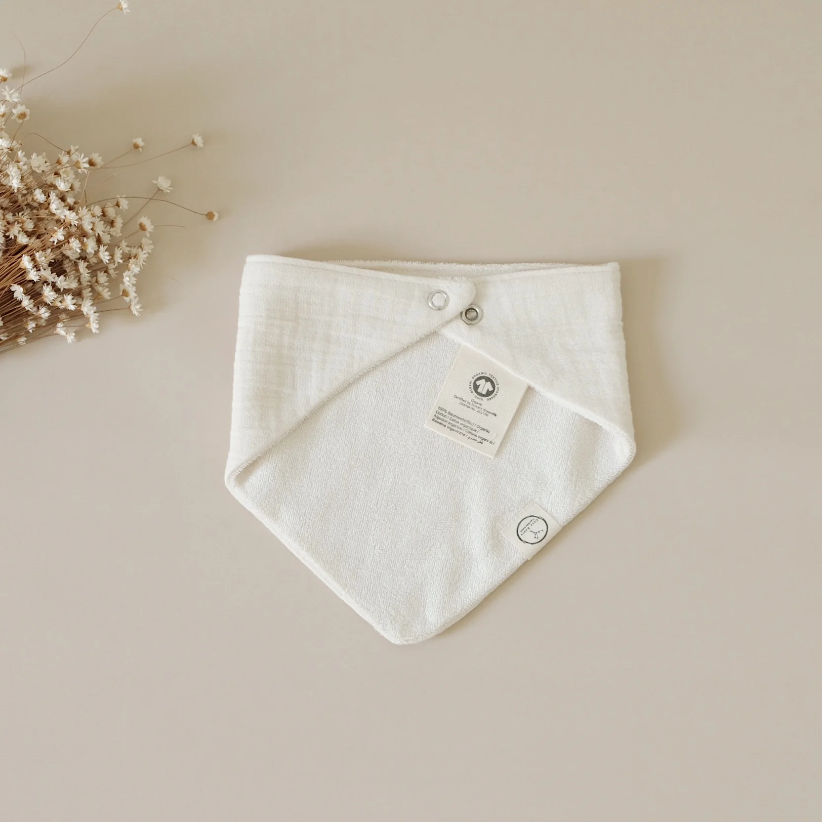 Organic Muslin Bibs - Walnut/Sand - SALE - Image 11